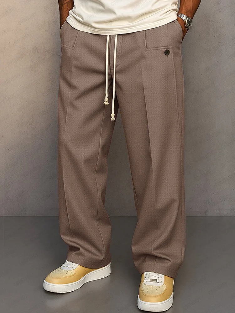 Hose Herren Weit Mit Bundfalte