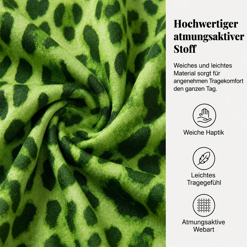 Elzzia | Lässiger Maxirock mit Leopardenmuster und femininem Fall