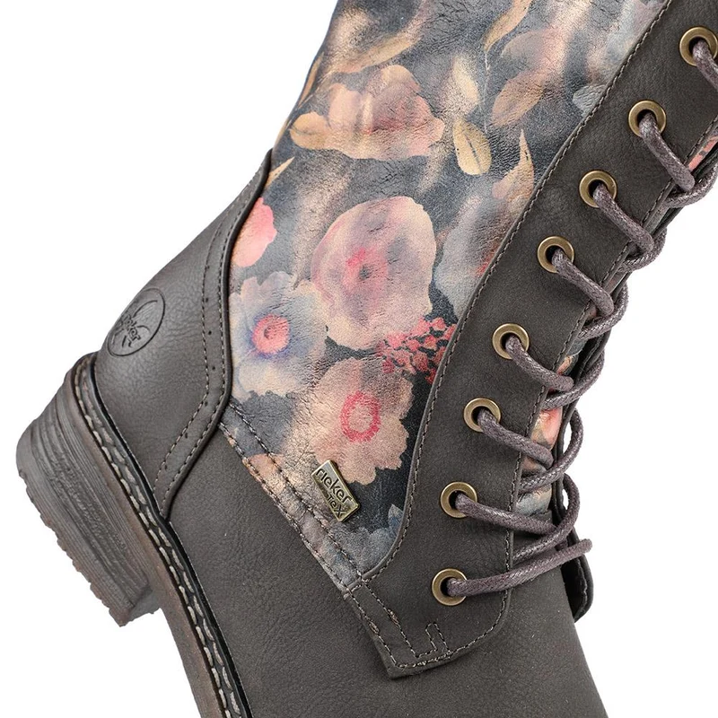 Rieker Multi Zip Calf Length Boots - RKR42021 / 329 478 - Black