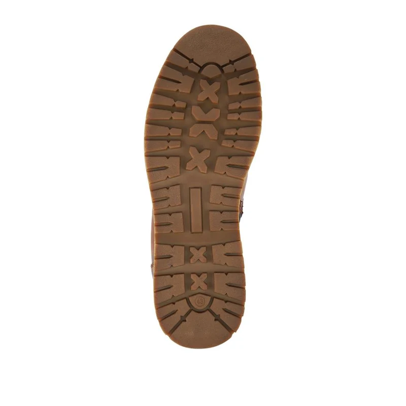 Wide Fit Leather Boots With Padded Ankle Cuff - JFOOT42020 / 328 053 - Tan