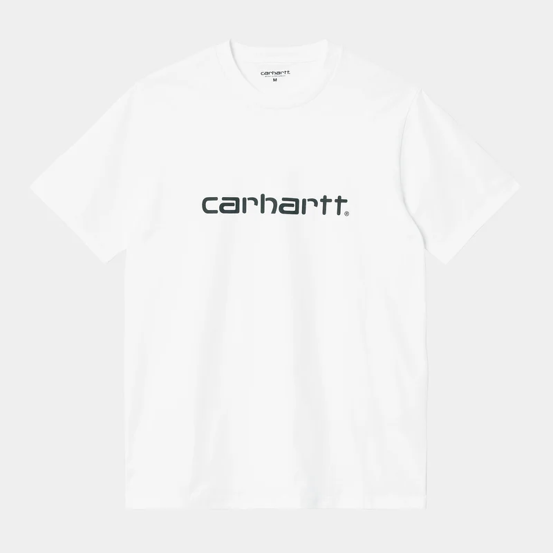 Carhartt WIP Kurzarm-T-Shirt mit Schriftzug für Herren – Weiß