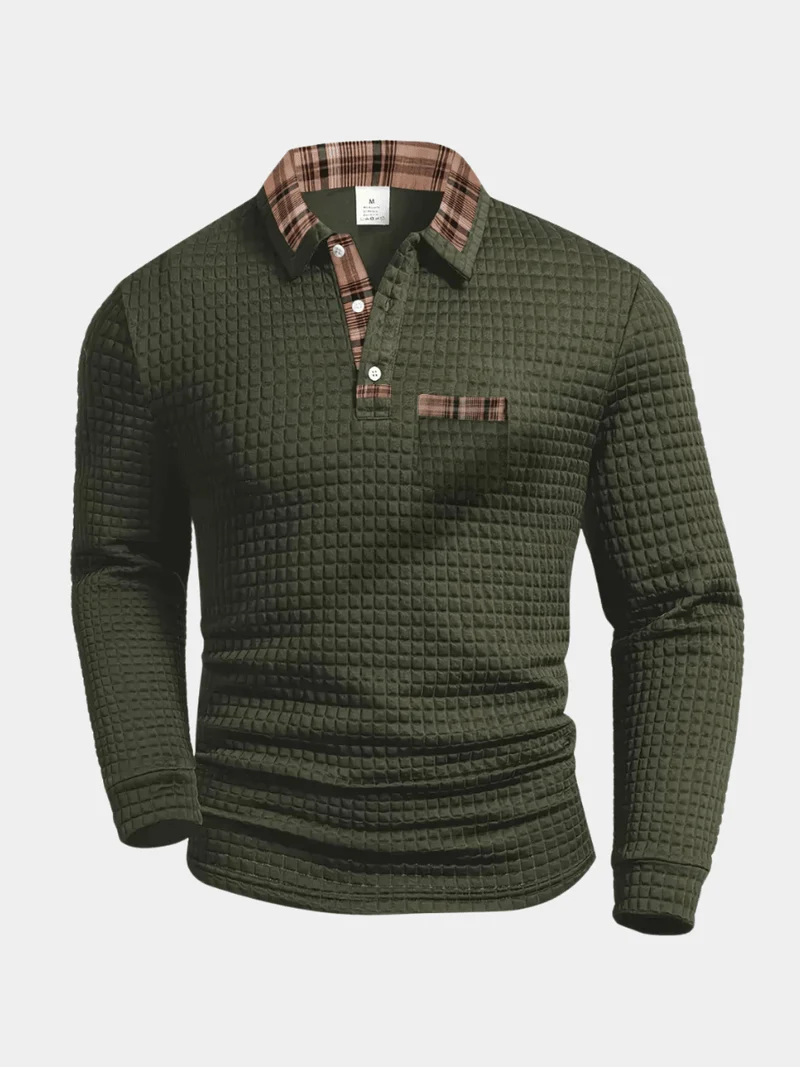 Poloshirt Herren Langarm Regular Fit