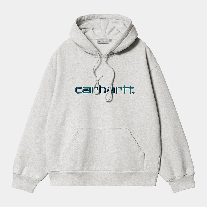 Carhartt WIP Herren Carhartt Hoodie - Aschgrau / Entenblau