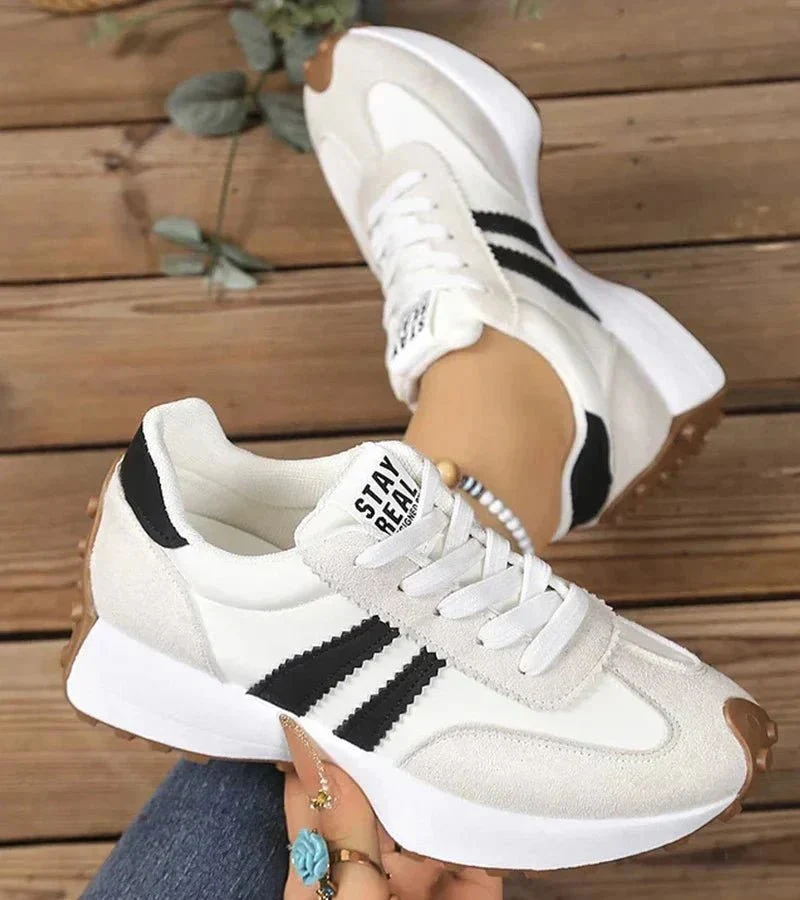Sneaker Damen Mit Streifendetail