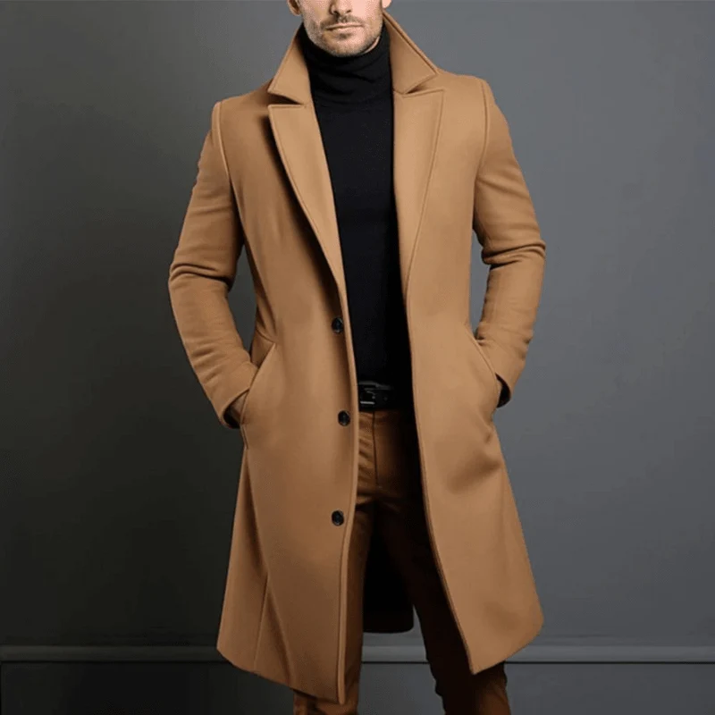 Mantel Herren Lang Slim Fit
