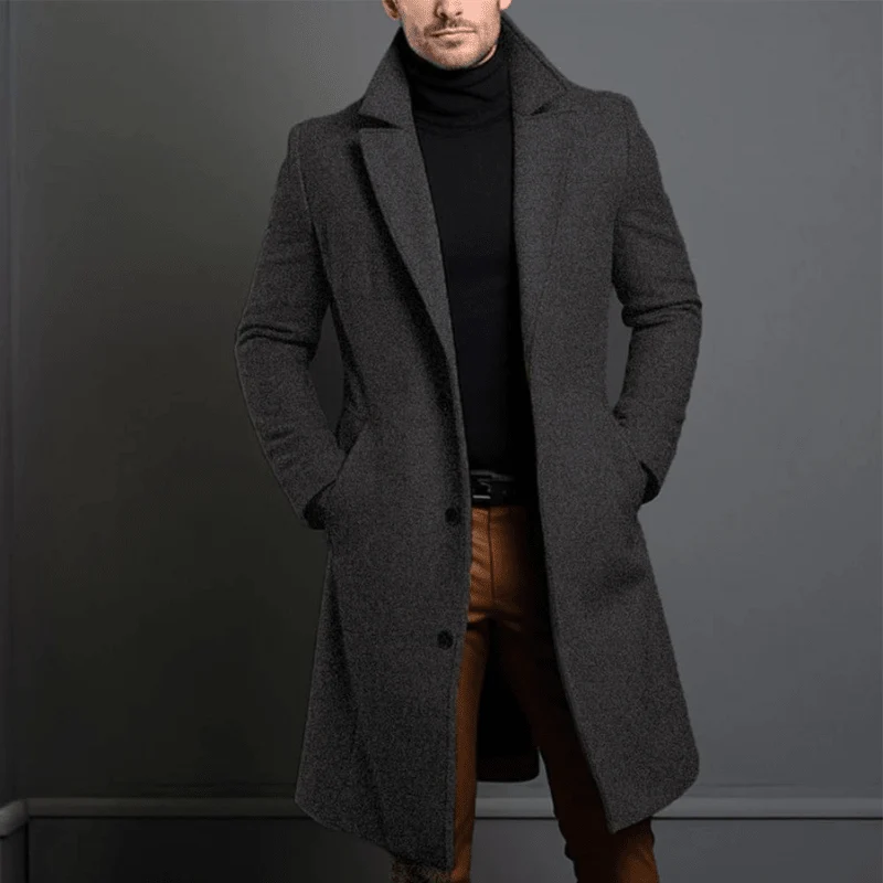 Mantel Herren Lang Slim Fit