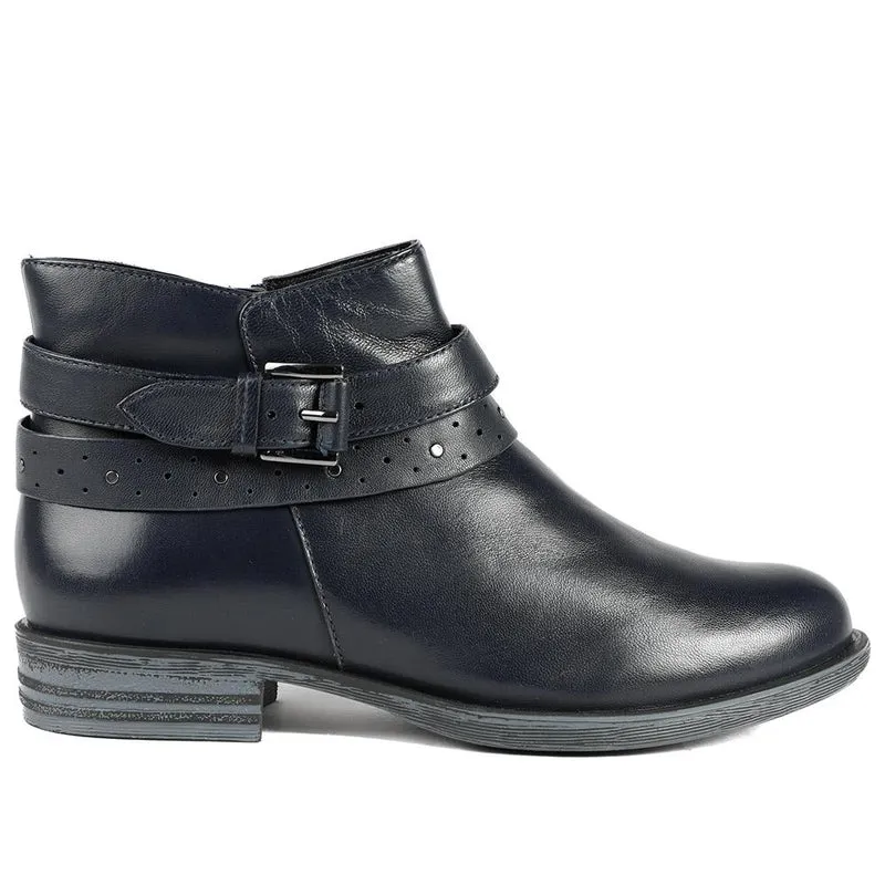 Van Dal Fiesta II Extra Wide Fit Ankle Boots - GUP42505 / 328 843 - Navy Leather