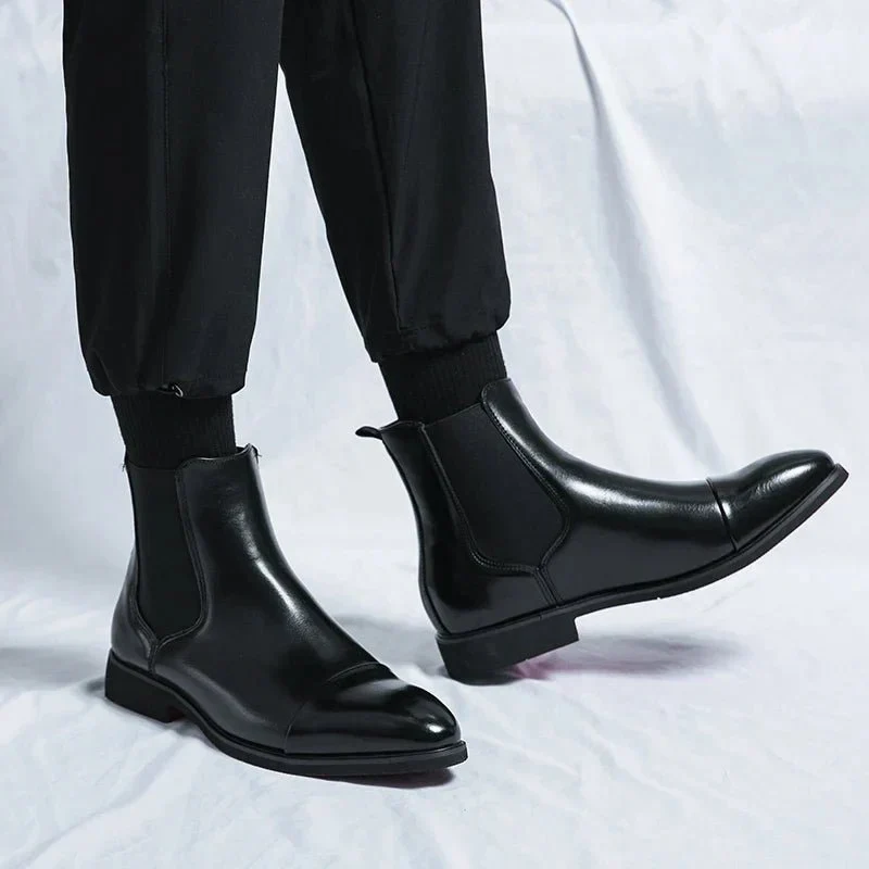 Chelsea Boots Herren Elegant Lederoptik