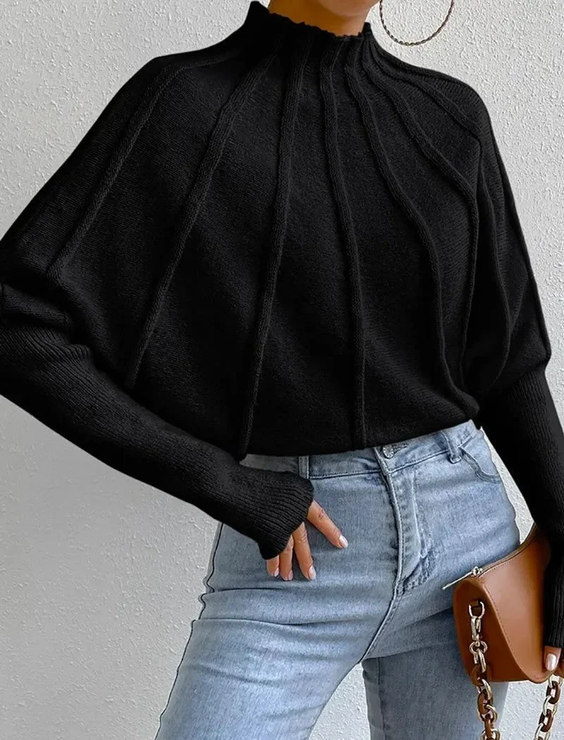 Pullover Damen mit Stehkragen