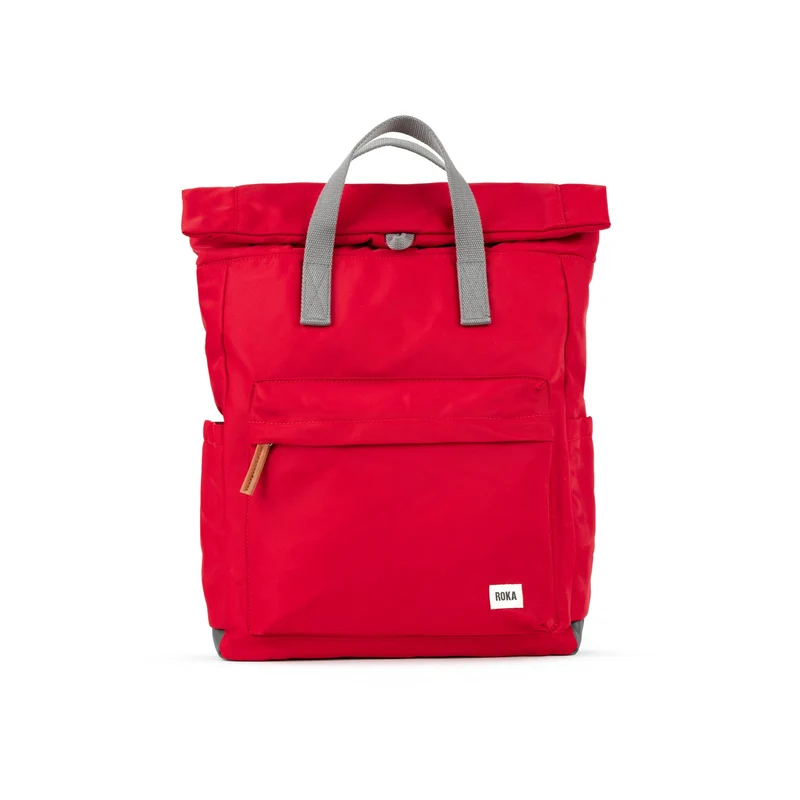 ROKA Canfield Große Tasche aus recyceltem Nylon, Größe B Cranberry