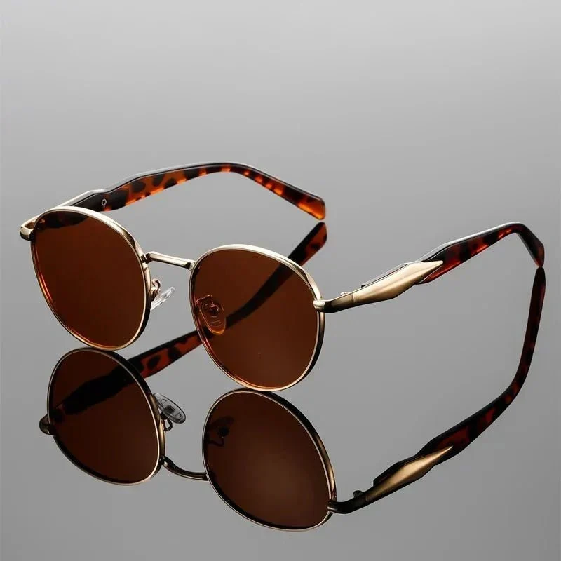 Sonnenbrille rund UV400 mit Metallbügeln