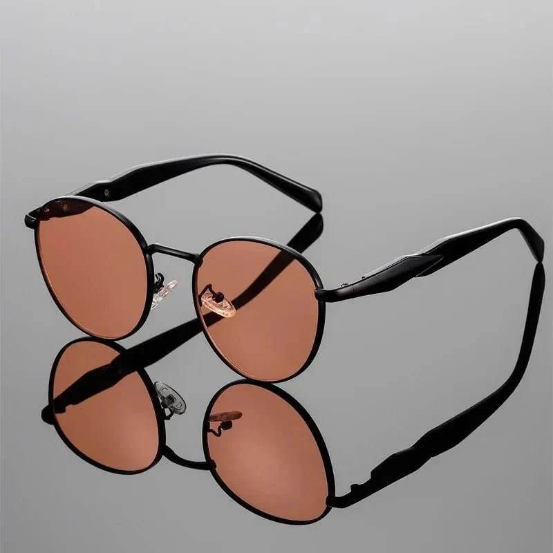 Sonnenbrille rund UV400 mit Metallbügeln