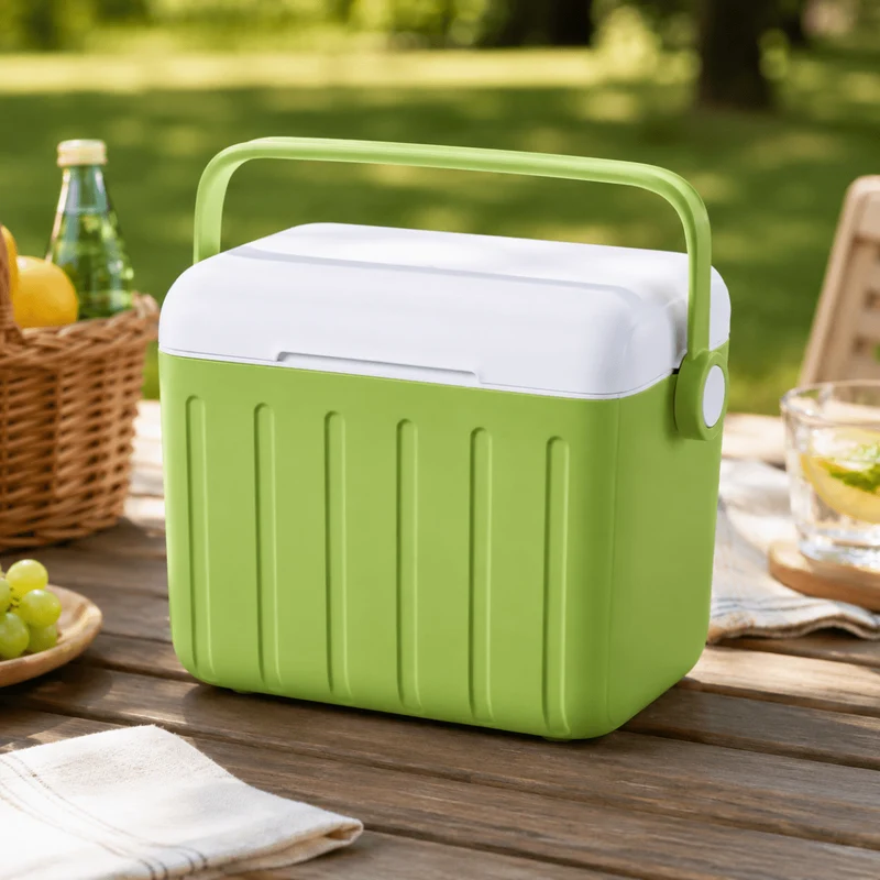 Tragbare Kühlbox isoliert mit Griff