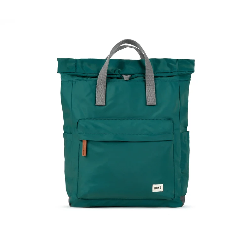 ROKA Canfield Große Tasche aus recyceltem Nylon, Farbe B Teal