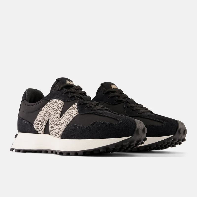 New Balance Damen-Sneaker 327 Fashion – Schwarz / Leopardenmuster