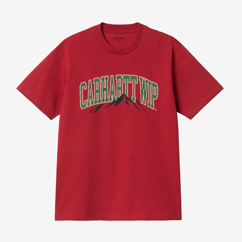 Carhartt WIP Mountain College T-Shirt für Herren – Kirsche