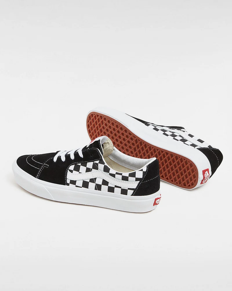 VANS Unisex-Sneaker Sk8-Low Checkerboard – Schwarz