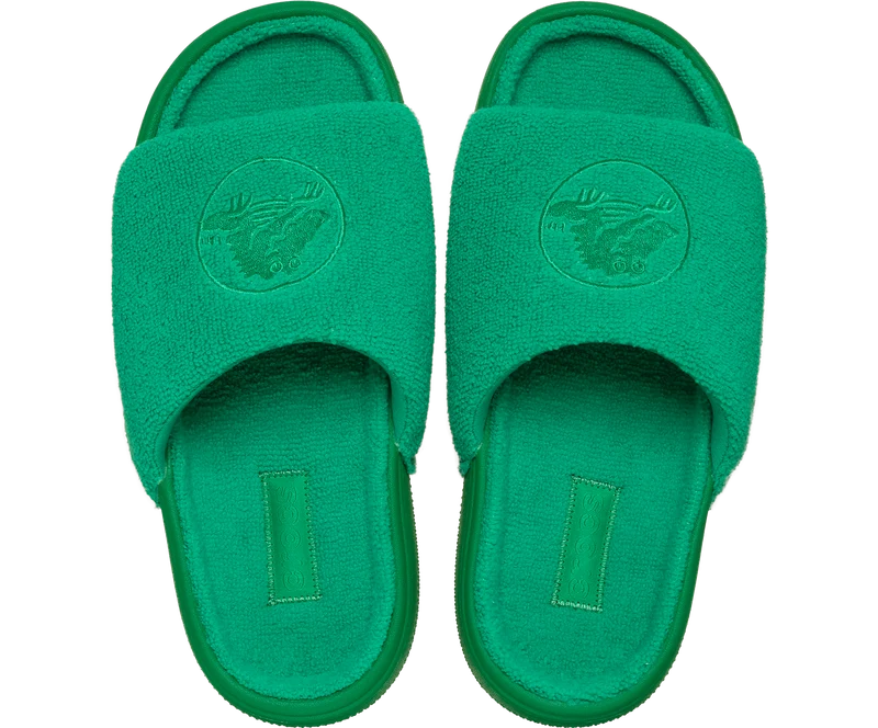 Crocs Unisex Klassische Handtuch-Slipper - Grün Efeu