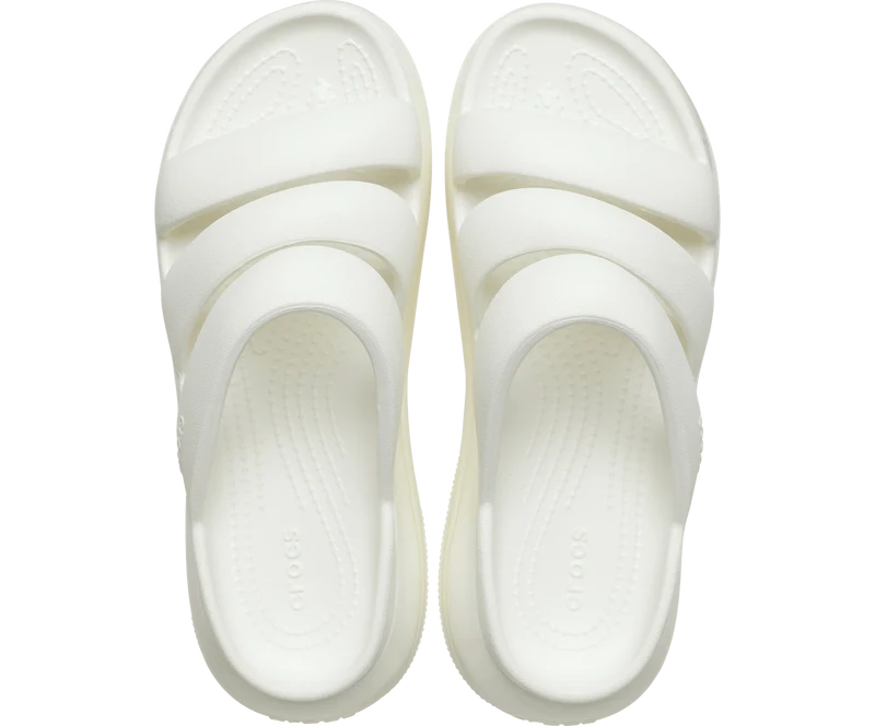 Crocs Unisex Classic Mega Crush Sandale mit Dreifachriemen - Kreide