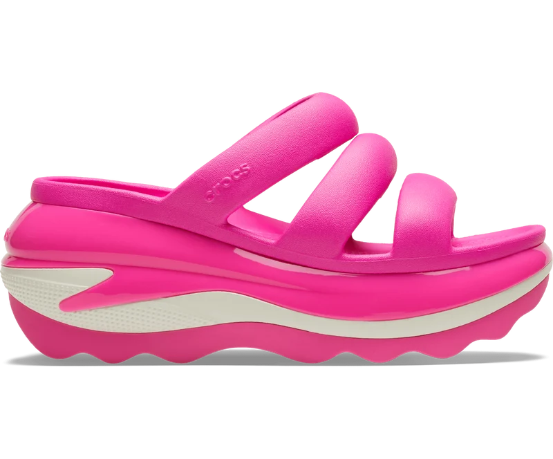 Crocs Unisex Classic Mega Crush Sandale mit Dreifachriemen - Pink Crush