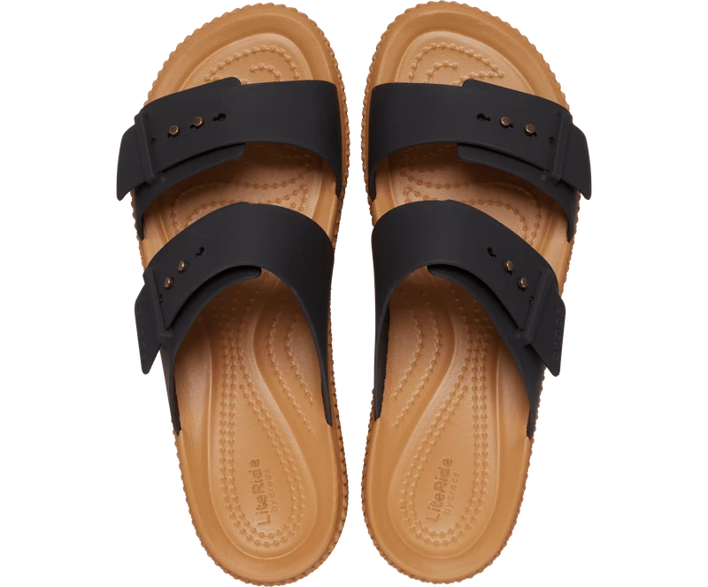 Crocs Brooklyn Sandalen mit gewebter Schnalle für Damen - Schwarz