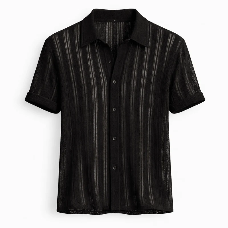 Herren Hemd mit Kragen und Knopfleiste