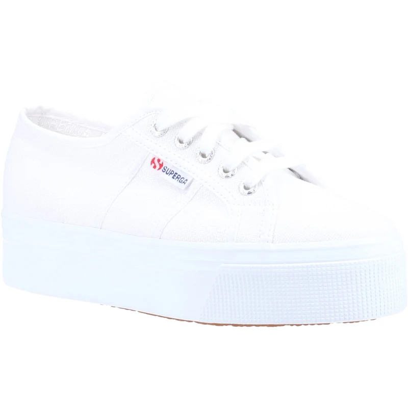 Superga Damen 2790 Linea Up And Down Plateau-Sneaker – Weiß