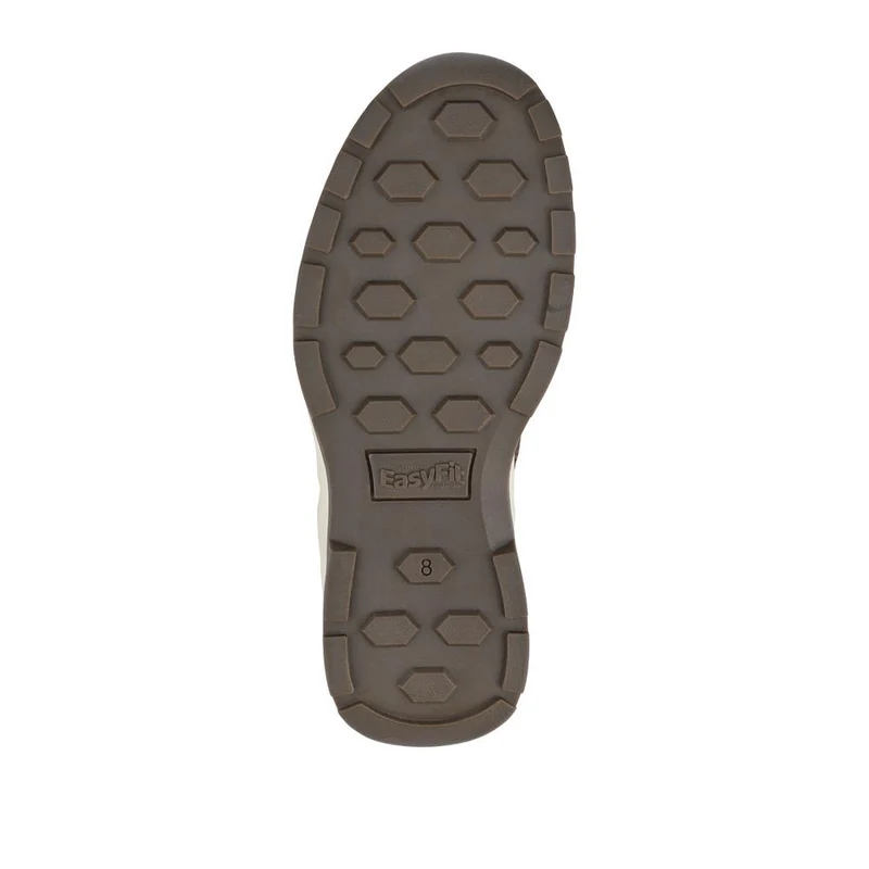 Extra-Wide Dual-Fit Leather Trainers - JOEL / 327 275 - Brown