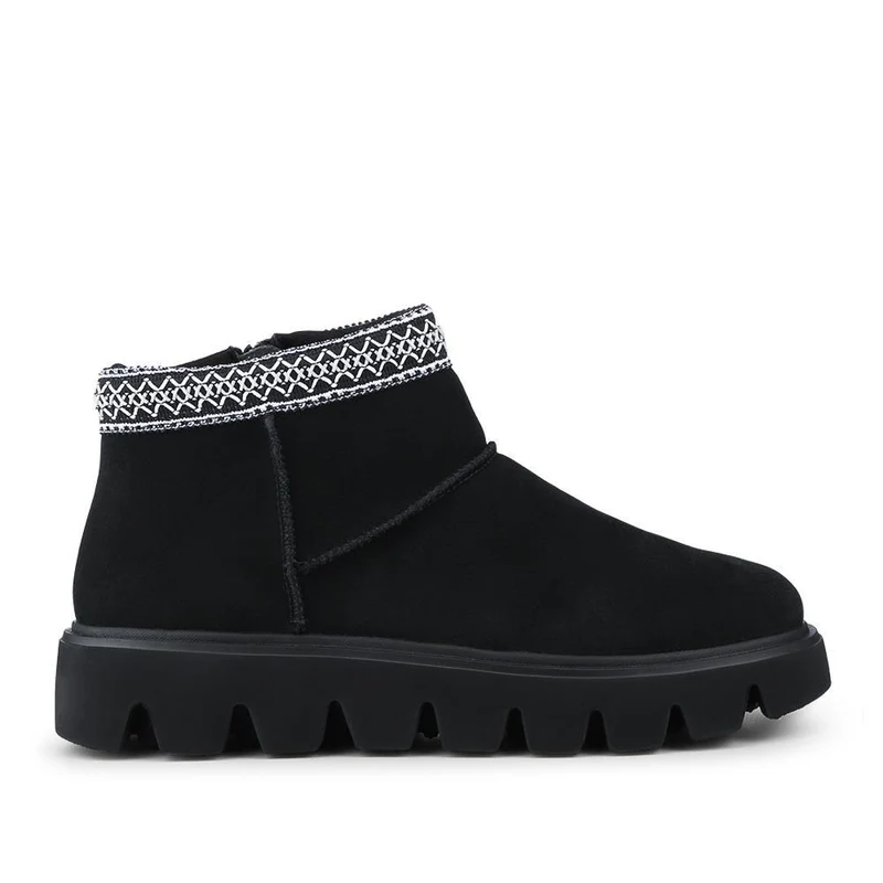 Rieker Leather Cushioned Shoes - RKR42557 / 328 201 - Black