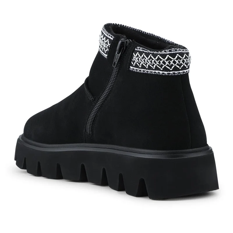 Rieker Leather Cushioned Shoes - RKR42557 / 328 201 - Black