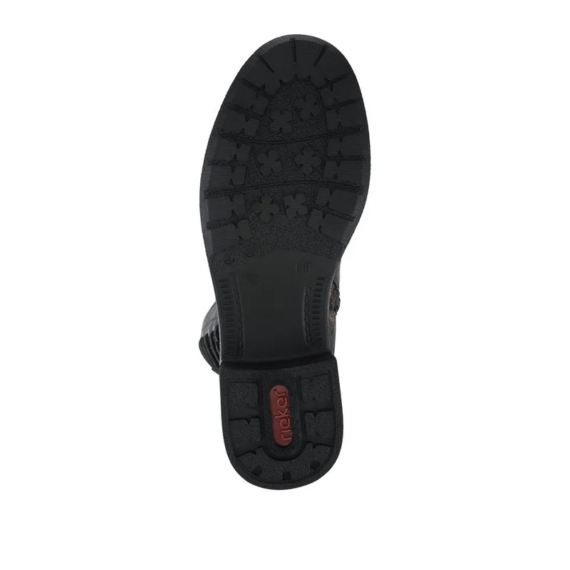 Rieker Water Resistant Zip Up Long Boots - RKR42555 / 328 200 - Black