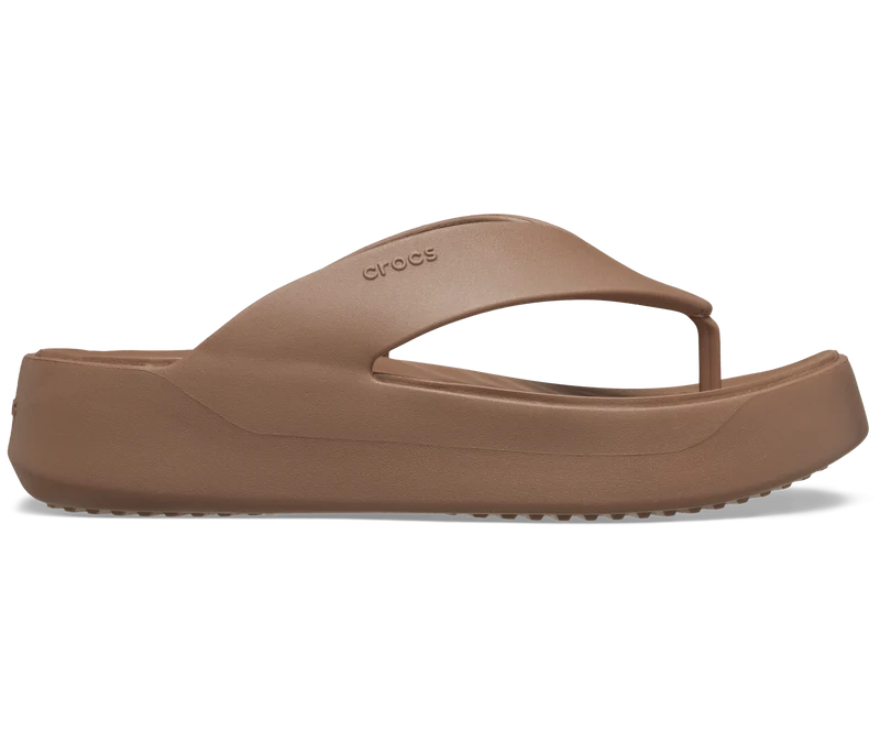 Crocs Unisex Getaway Plateau Flip Flop - Latte