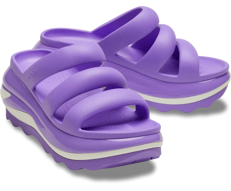Crocs Unisex Classic Mega Crush Sandale mit Dreifachriemen - Galaxy Purple