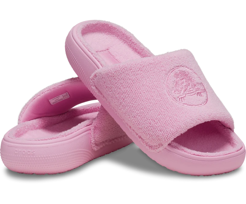 Crocs Unisex Klassische Handtuch-Slipper - Rosa Tweed