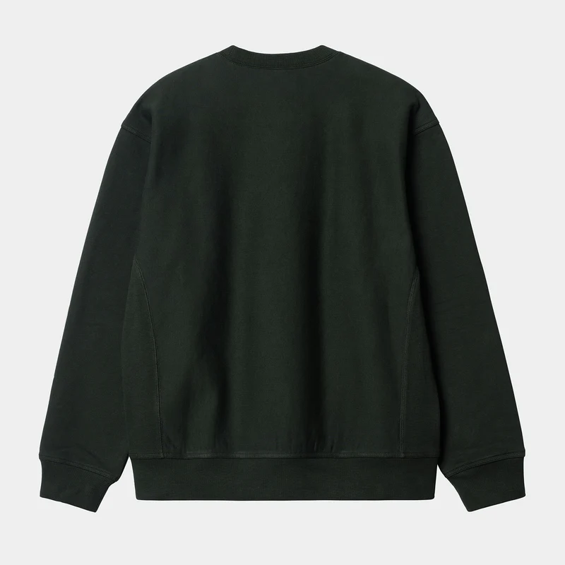 Carhartt WIP Herren American Script Sweatshirt - Dunkelzeder