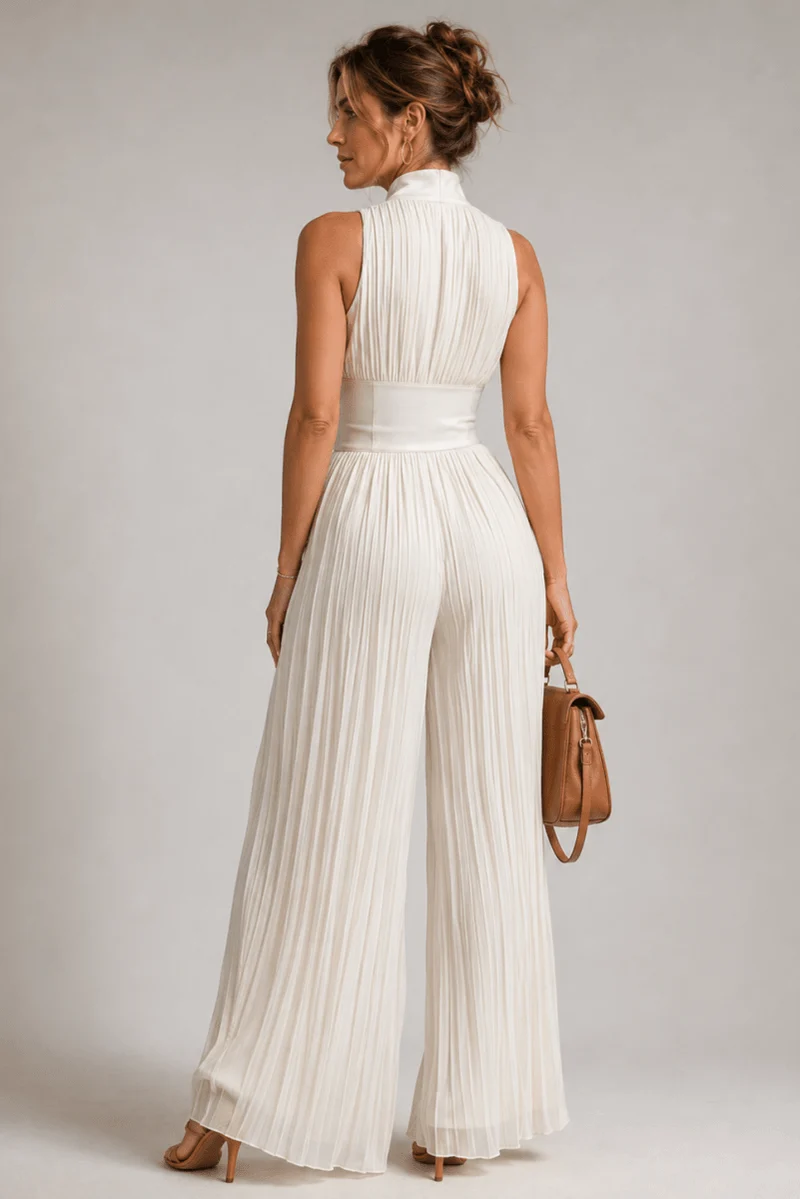 Jumpsuit Damen mit Weitem Bein und Blumenmuster