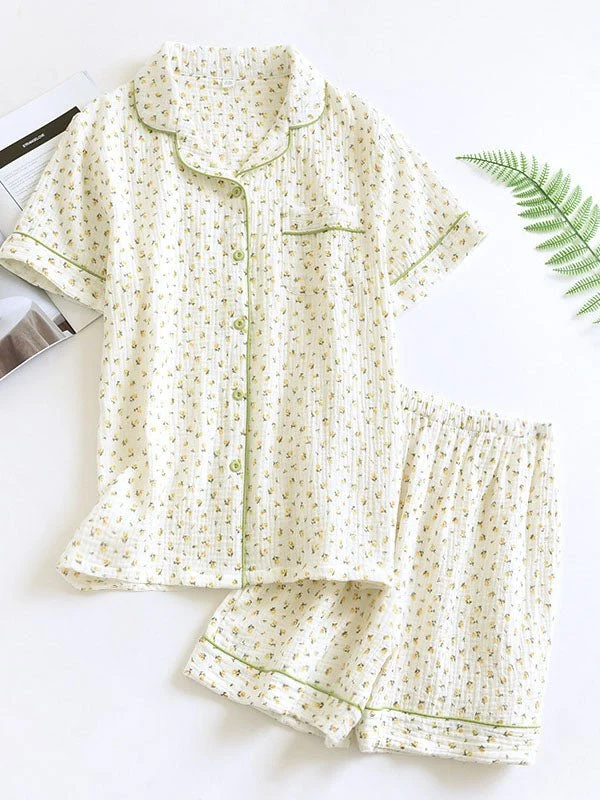 Damen Schlafanzug Kurzarm mit Shorts
