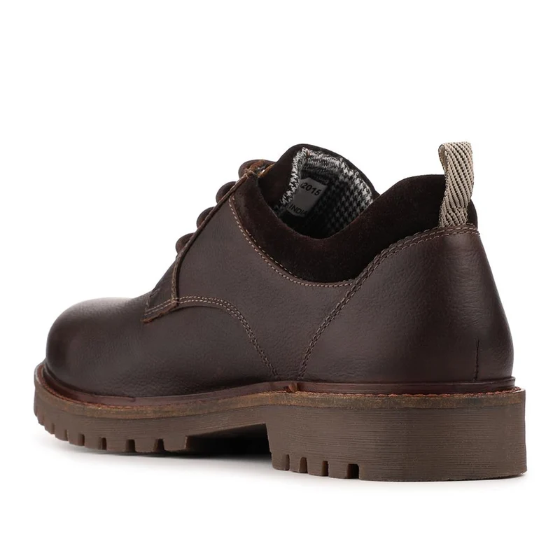 Chunky Leather Casual Lace Up Shoes - RNB42015 / 328 048 - Brown