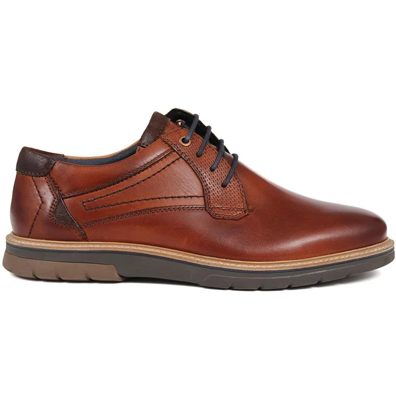 Leather Lace-Up Shoes - PARK38003 / 324 386 - Cognac