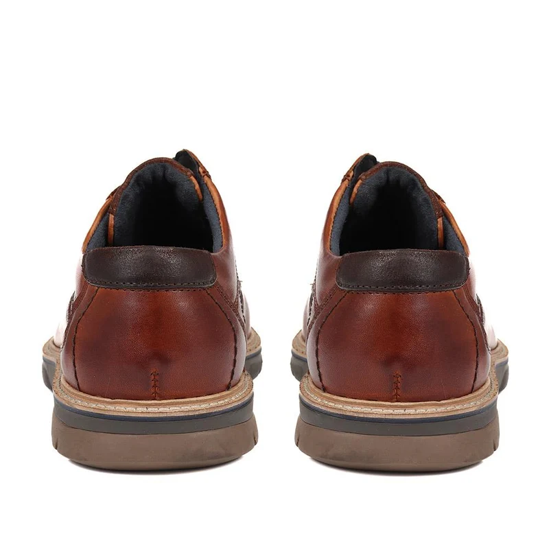 Leather Lace-Up Shoes - PARK38003 / 324 386 - Cognac