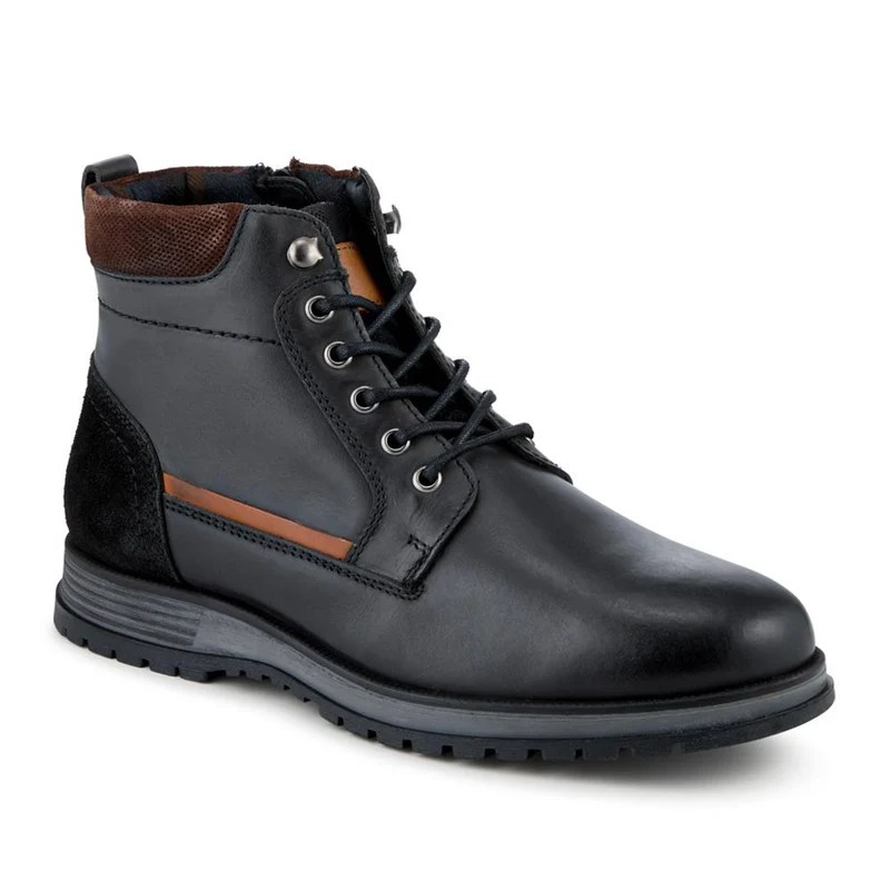 Wide Fit Leather Boots With Grip Sole - JFOOT42023 / 328 064