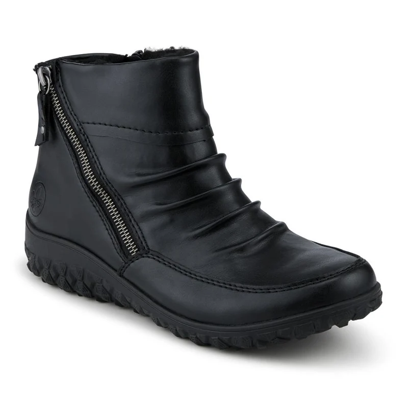 Rieker Wide Fit Zip Up Ankle Boots - RKR42552 / 328 205