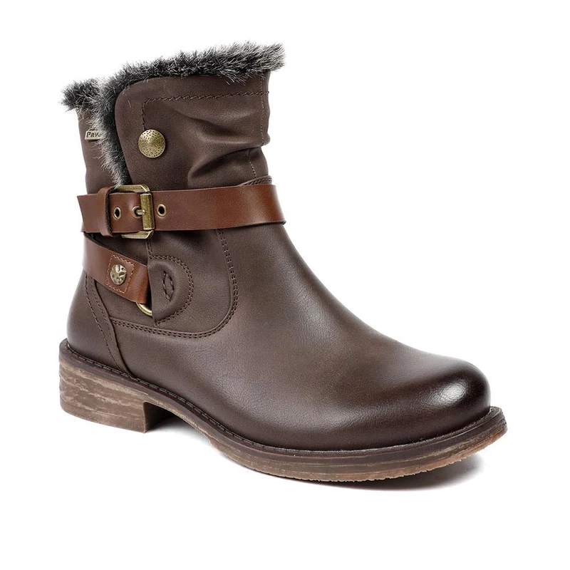 Wide Fit Buckle Detailed Ankle Boots - WK42008 / 328 420