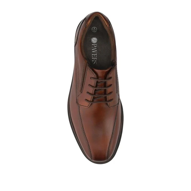 Smart Leather Lace Up Shoes - PARK42041 / 328 190 - Cognac