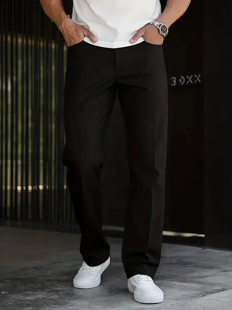 Elegante Herren Pantalon mit Geradem Bein