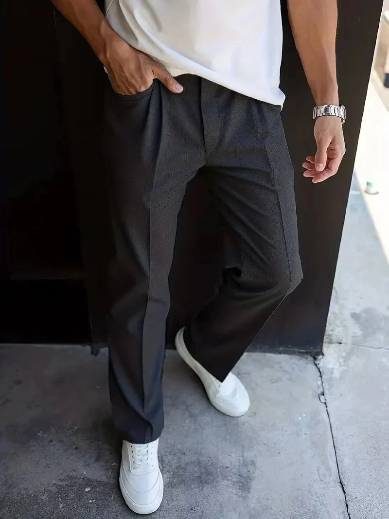 Elegante Herren Pantalon mit Geradem Bein