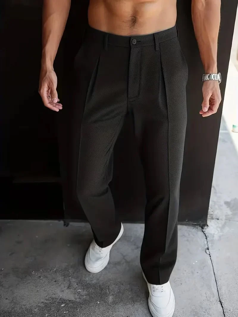 Elegante Herren Pantalon mit Geradem Bein