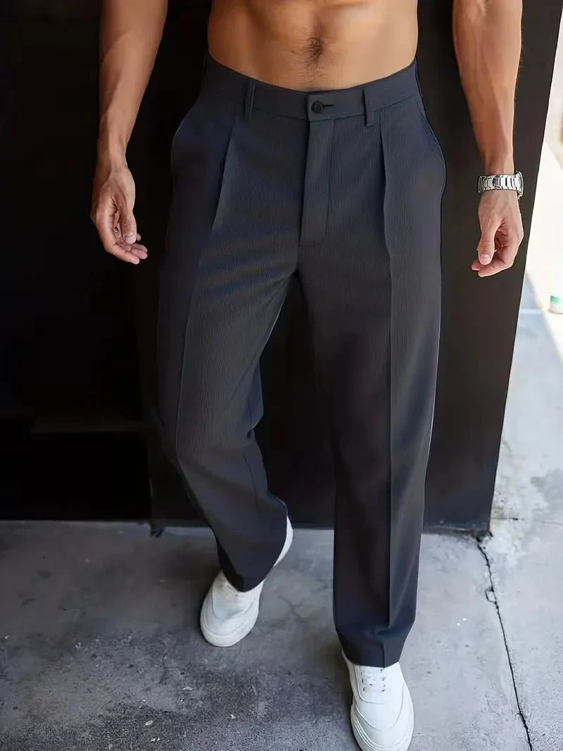Elegante Herren Pantalon mit Geradem Bein
