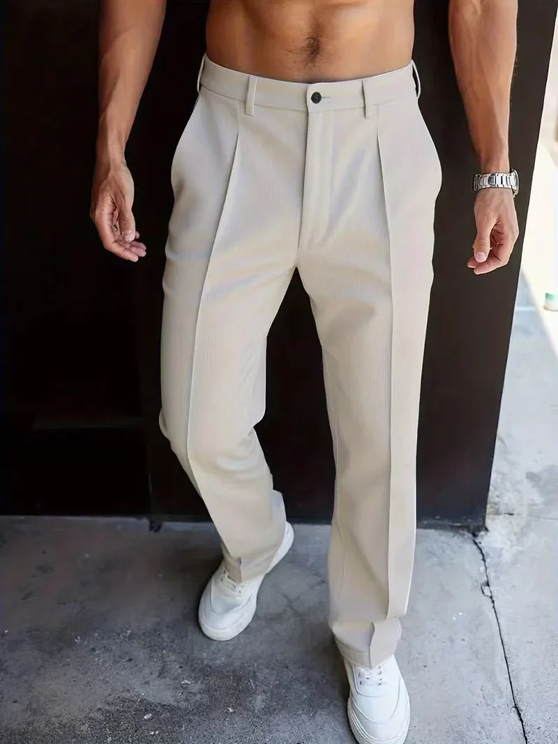 Elegante Herren Pantalon mit Geradem Bein