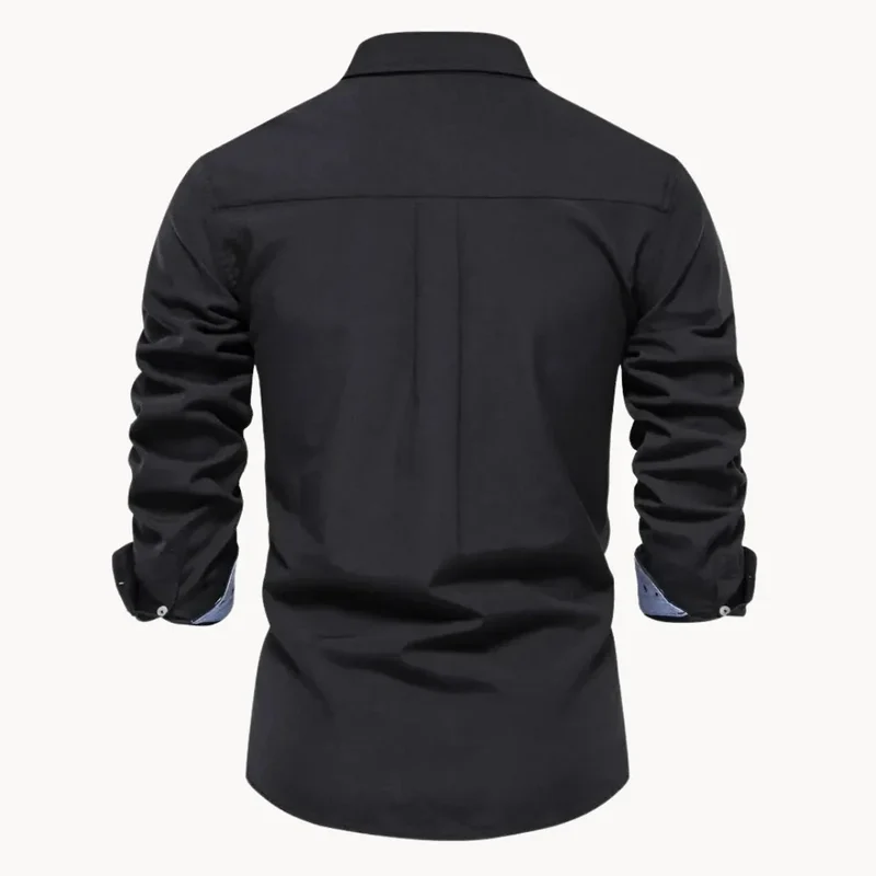 Herren Slim Fit Hemd mit Kontrastkragen